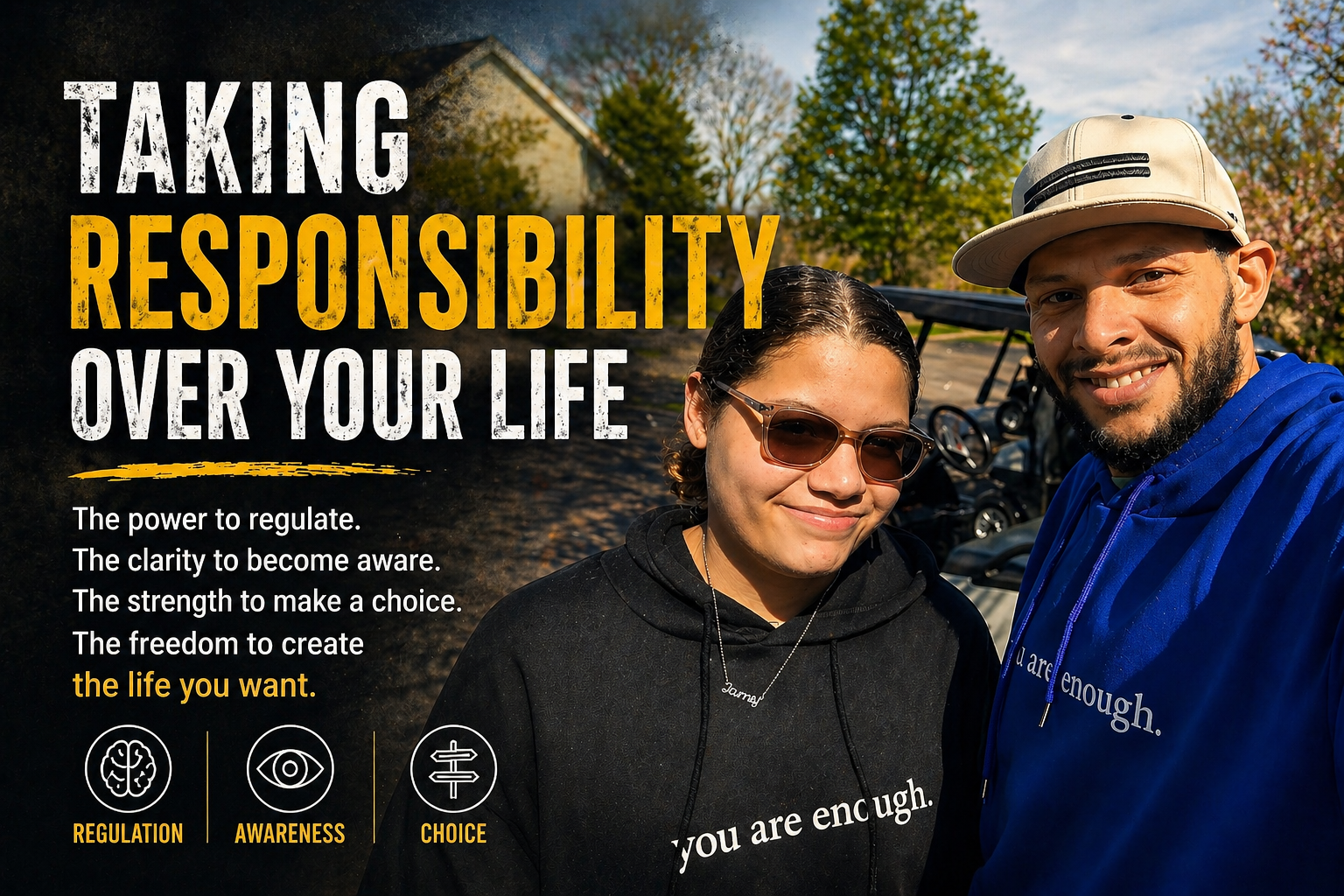 Matthew F. Stevens with his daughter representing taking responsibility for your life through regulation awareness and choice